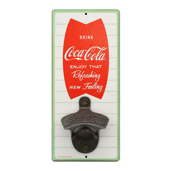 DRINK COCA-COLA TALL STRIPED BOTTLE OPENER 3.6 X 8 | 90170704-S