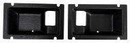 1980 GM Truck DOOR HANDLE CUP ESCUTCHEONS BLACK SHOW-QUALITY PAIR EXCEPT BASE MODELS | 364373