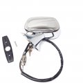 1970 Buick Skylark/GS/Regal/GN CHROME REMOTE COMPLETE OUTSIDE LEFT MIRROR WITH GASKET AND MOUNTING BRACKET  LH GM # 981640 | 981640