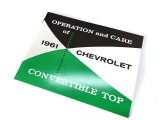 1961 Chevrolet Impala/Caprice/Bel Air CHEVROLET CONVERTIBLE TOP MANUAL SF0100 | BK1064P
