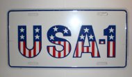 1977 Pontiac GTO/LeMans/Tempest ACCESSORY LICENSE PLATE (WHITE BACKGROUND USA-1) | BK9870Z