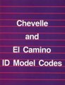1972 Chevrolet El Camino ID MODEL CODES BOOK (THIRD EDITION) 285 PAGES | BK9872Z