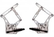 Ford Mustang BILLET ALUMINUM HOOD HINGE KIT FOR AIR FRAME (NATURAL STEEL) | BP1002U