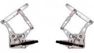 Ford Mustang BILLET ALUMINUM HOOD HINGE KIT FOR AIR FRAME (NATURAL STEEL) | BP1003U