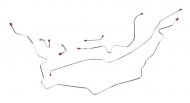 1970 GM Truck MANUAL DRUM 2WD 1/2 OR 3/4, OUTSIDE FRAME FRONT BRAKE LINE KIT 6 PCS - TKT6901 (FITS C10/C20) | BR1238K