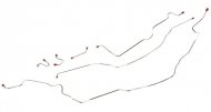 1970 GM Truck STAINLESS STEEL POWER DRUM 2WD 1/2 OR 3/4, OUTSIDE FRAME FRONT BRAKE LINE KIT 6 PCS - TKT7002SS (FITS C10/C20) | BR1241K