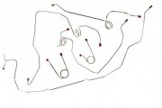 1995 GM Truck 4WD STANDARD CAB LONGBED POWER DISC FRONT BRAKE LINE KIT 6 PCS - TKT9503 (FITS C2500) | BR1356K