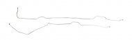 1987 GM Truck STAINLESS STEEL 1/2 - 3/4 2 WD - FRONT TO REAR BRAKE LINES 2 PCS - TIN8101SS (FITS C10/C20/C1500/C2500) | BR1393K
