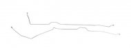 1987 GM Truck STAINLESS STEEL LONGBED 4WD - FRONT TO REAR BRAKE LINES 2 PCS - TIN8104SS (FITS K10/K20/K1500/K2500) | BR1397K