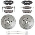 1980 Buick Full Size & Riviera WILWOOD REPLACEMENT BRAKE KIT WITH DRILLED/SLOTTED ROTORS, BRAIDED HOSES AND BLACK DUAL PISTON ALUMINUM CALIPERS (APOLLO) - RCP79S | BR5131Z