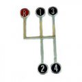 1967 Chevrolet Impala/Caprice/Bel Air 4-SPEED CONSOLE EMBLEM (MOUNTS ON TOP PLATE) | CP12609P