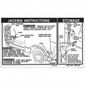 1970 GM Truck 2 WHEEL DRIVE JACKING INSTRUCTIONS DECAL 3937381 | DC0428