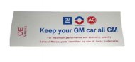 1970 Oldsmobile Cutlass/442/F85 442/W-32/W-33 W/ EVAP CONTROL EMISSION KEEP YOUR GM ALL GM AIR CLEANER DECAL OE (D00491) | DC1903T