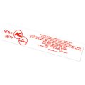 1960 Pontiac Full Size V8-2V AIR CLEANER SERVICE INSTRUCTION DECAL RED A63C EACH | DT0247