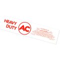 1960 Pontiac Full Size AIR CLEANER SERVICE INSTRUCTION DECAL RED A96C EACH | DT0249