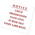 1963 Pontiac GTO/LeMans/Tempest TRANSMISSION NOTICE DECAL TEMPEST EACH | DT0266