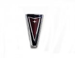 1992 Pontiac Grand Prix 69-UP (BONNEVILLE) LARGE NOSE GRILLE EMBLEM RED & BLACK NOS GM# 25557472 | EM80870X