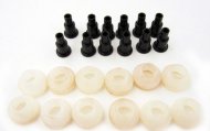 1963 Chevrolet Nova/Chevy II QUARTER WINODW HARDWARE INSTALL KIT (INCLUDES ALL ROLLERS, WASHERS & PLASTIC GUIDES - DOES BOTH REAR WINDOWS) | GL23211N