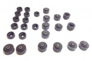 1971 Chevrolet Impala/Caprice/Bel Air BODY BUSHING KIT (KIT IS MADE OUT OF RUBBER WITH STEEL SHELL INSERTS. TWO OF THEM ARE SOLID RUBBER PLUGS & THE TOP CAP BUSHINGS HAVE STEEL WASHERS MOLDED INTO THEM JUST LIKE FACTORY - SET OF 26 PCS | HB2855P