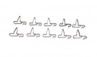 1969 Cadillac Cars 1/4'' PUSH IN SPRING CLIP - SET OF 10 (BLACK) | HB96573Z