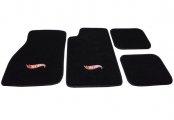 2002 Chevrolet Camaro HOT WHEELS LOGO FLOOR MATS (BLACK) - SET OF 4 | IN1212F
