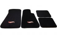 1993 Chevrolet Impala/Caprice/Bel Air HOT WHEELS LOGO FLOOR MATS (BLACK) - SET OF 4 | IN1234P