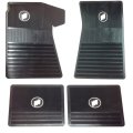 1966 Buick Full Size & Riviera BLACK RUBBER FLOOR MAT - SET OF FOUR | IN2356Z
