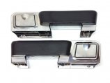 1965 Pontiac GTO/LeMans/Tempest REAR CHROME ARM REST BASES WITH ASH TRAYS & PADS - PR | IN3145Z