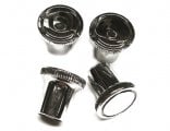 1971 Chevrolet Chevelle/Malibu AIR DUCT KNOBS CHROME - 4 PIECES - THESE ARE THE SMALL KNOBS THAT HAVE A FLAT FACE AND ARE USED ON THE KICK PANEL AIR VENTS | IN3481Z