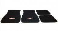 1969 Oldsmobile Full Size HOT WHEELS LOGO FLOOR MATS - LOOP CARPET (BLACK) - SET OF 4 | IN3621Z