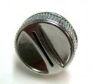 1972 Oldsmobile Cutlass/442/F85 8-TRACK OUTER CHROME KNOB - CORRECT POT METAL KNOB FOR THE UNDER DASH 8 TRACK PLAYER | RD9549T