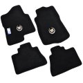 2010 Cadillac Cars FLOOR MATS PLUSH STYLE CARPET BLACK WITH EMBROIDERED CREST LOGO  4PC SET | IN3562D