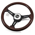 1970 Chevrolet Corvette AFTERMARKET STEERING WHEEL (WOOD WHEEL WITH BLACK ANODIZED SPOKES, 14'' OUTSIDE DIAMETER) | ST5161C