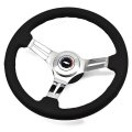1968 Chevrolet Corvette AFTERMARKET STEERING WHEEL KIT (BLACK LEATHER WHEEL WITH CHROME SPOKES, 14 | ST0810C