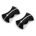 1968 Oldsmobile Full Size RADIO OUTER KNOBS BLACK WITH CHROME STRIP - PR | RD2307T