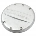 2012 Chevrolet Camaro GAS DOOR COVER WITH CAMARO LOGO (SATIN SILVER; DIECAST METAL) GM 92212671 | 92212671