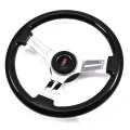 1967 Oldsmobile Full Size AFTERMARKET STEERING WHEEL KIT (DARK BLACK WOOD WHEEL WITH CHROME SPOKES, 14 | ST2000T