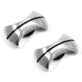 1968 Oldsmobile Full Size RADIO OUTER KNOBS CHROME WITH BLACK STRIP - PAIR | RD2308T