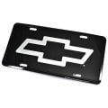 2000 Chevrolet Monte Carlo ACCESSORY LICENSE PLATE - BLACK BACKGROUND WITH SILVER CHEVY BOWTIE | BK1002C