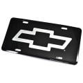 2005 Chevrolet Camaro ACCESSORY LICENSE PLATE - BLACK BACKGROUND WITH SILVER CHEVY BOWTIE | BK1002C