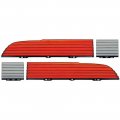 1980 Pontiac Firebird/TransAm TAIL LAMP LENS AND BACK UP LENS SET - INNER LENS 4 PIECE SET | XL10015F