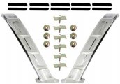 1956 Chevrolet Full Size up to 1957 REAR QUARTER UPPER PAINT DIVIDER MOLDINGS; STAINLESS STEEL GM 748693 - PAIR | 748693