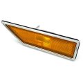 1972 Oldsmobile Cutlass/442/F85 FRONT FENDER SIDE MARKER LENS WITH BEZEL (AMBER) - LH | XL4393T