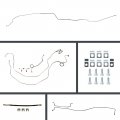 1964 Chevrolet Impala/Caprice/Bel Air POWER FRONT DISC CONV. REAR DRUM PRE-BENT STAINLESS-STEEL BRAKE LINE KIT | BR10014P