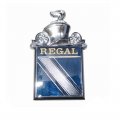 1973 Buick Skylark/GS/Regal/GN BUICK REGAL CHROME FRONT FENDER EMBLEM (BLUE, GOLD & EPOXY) GM 1243019 | 1243019
