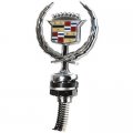 1990 Cadillac Cars HOOD ORNAMENT; CREST AND WREATH; CHROME | 25536110