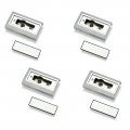 1987 Pontiac Full Size PLASTIC DOOR PULL STRAP END CAPS WITH BRUSHED INSERTS; SET OF 4 | IN10177Z