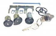 1986 Buick Skylark/GS/Regal/GN GLOVEBOX, TRUNK & DOOR LOCK KIT  LATE KEY (BLACK/CHROME FINISH SET) 303G | KL10007Z