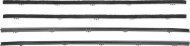 1968 GM Truck DOOR WINDOW FELT ANTI-RATTLE WEATHERSTRIP SET; W/STAINLESS BEAD, FRONT - 4 PIECES | WS10018K