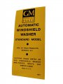 1948 Buick Full Size & Riviera GM AUTOMATIC WINDSHIELD WASHER BRACKET DECAL (DC0894) | DC10002Z